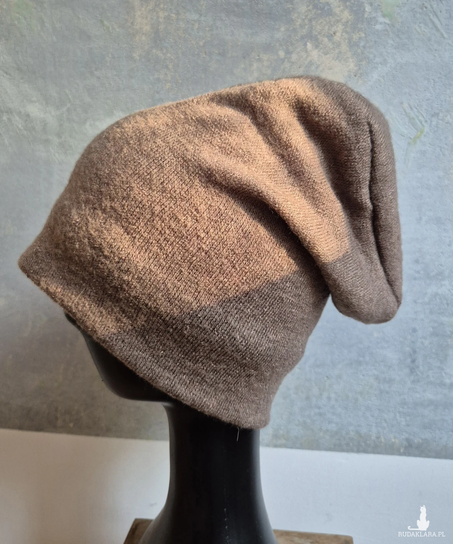 Czapka brązowa handmade x1 Inna marka