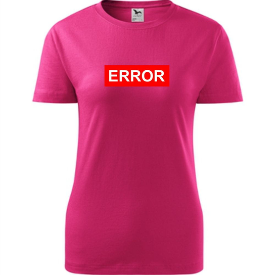 Damska Koszulka - Error Malinowy L ESTAMPADO