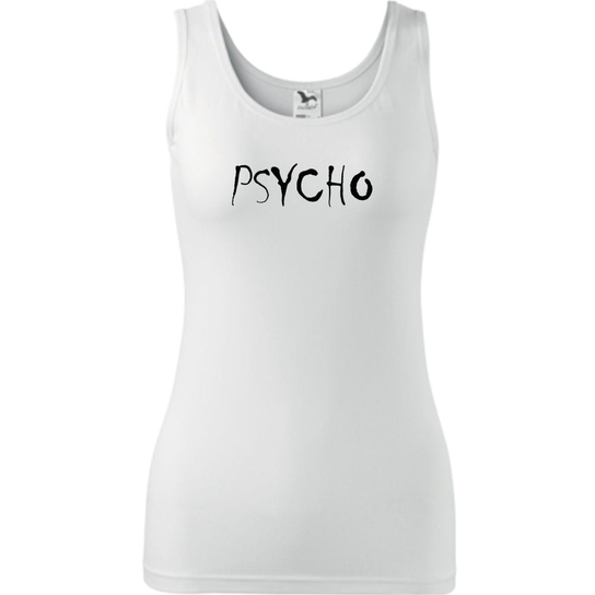 Damski Tank Top - Psycho Biały M ESTAMPADO