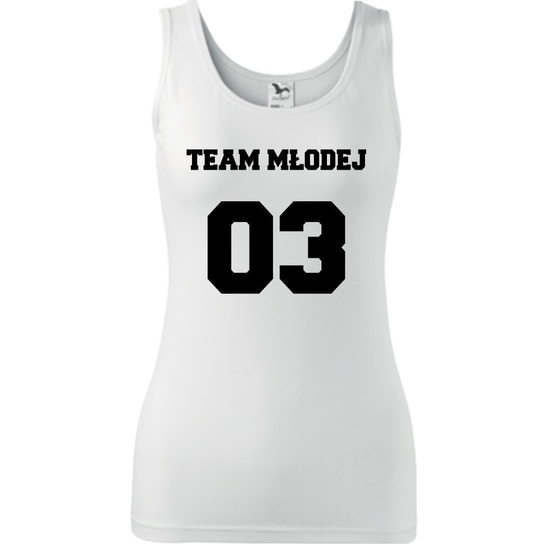 Damski Tank Top - Team Młodej Biały L ESTAMPADO