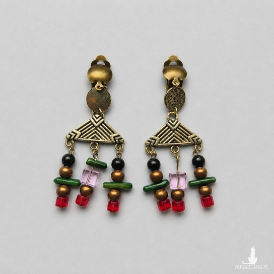 Eleganckie klipsy boho Inna marka
