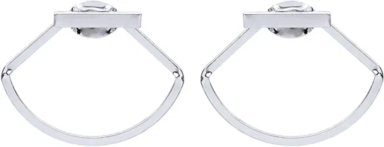 Front Row Silver Colour Loop Stud Earrings brak informacji