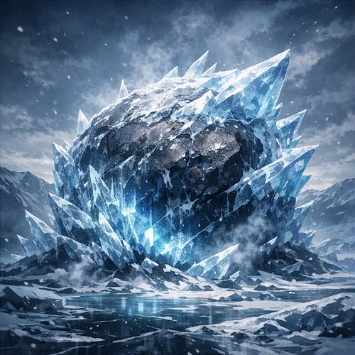 Frozen Meteor Midnight Ivory Bloom