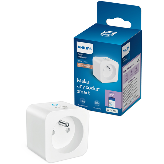 Inteligentne Gniazdko PHILIPS SMART TYP E Programator TIMER Białe Smart Plug WiFi Bluetooth Aplikacja WiZ Philips