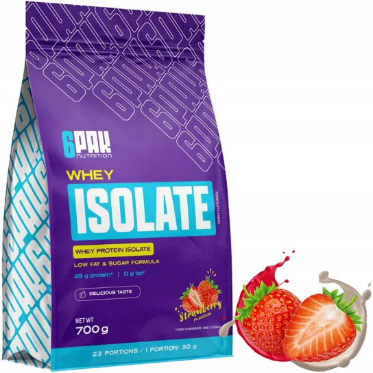 Izolat Białko 100% Whey Protein Isolate Wpi Odżywka Białkowa Masa Redukcja 6PAK NUTRITION