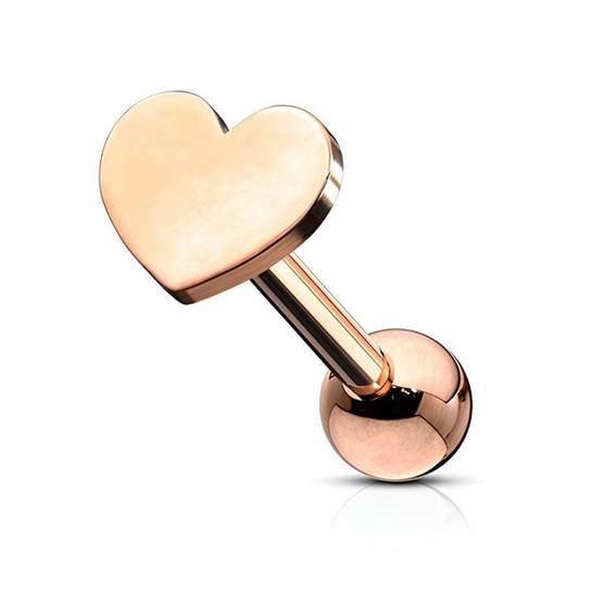 Kolczyk do ucha - serce - rose gold / 1,2/6 Arif