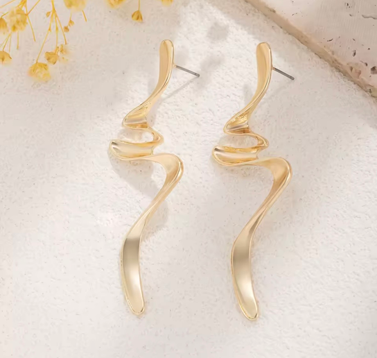 Kolczyki Gold Flow Orvella