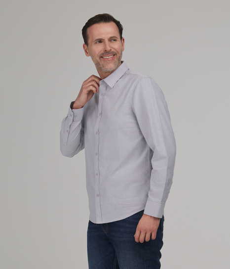 Koszula męska VAN OXFORD LIGHT GREY Lee Cooper