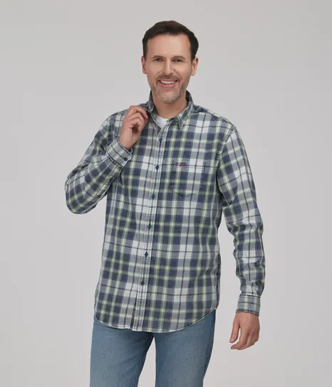 Koszula męska WILL 4151 GREEN INDIGO Lee Cooper