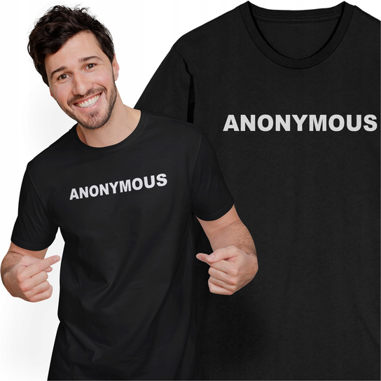 Koszulka Anonymous Basic Rewolucja Haker Hacker Cyberatak Prezent Freshtop
