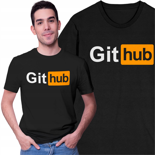 Koszulka GitHub dla Programisty IT Geek Prezent Logo Nerd Freshtop