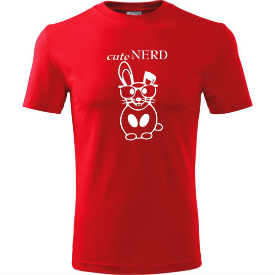 Męska Koszulka - Cute Nerd Czerwony 4xl ESTAMPADO