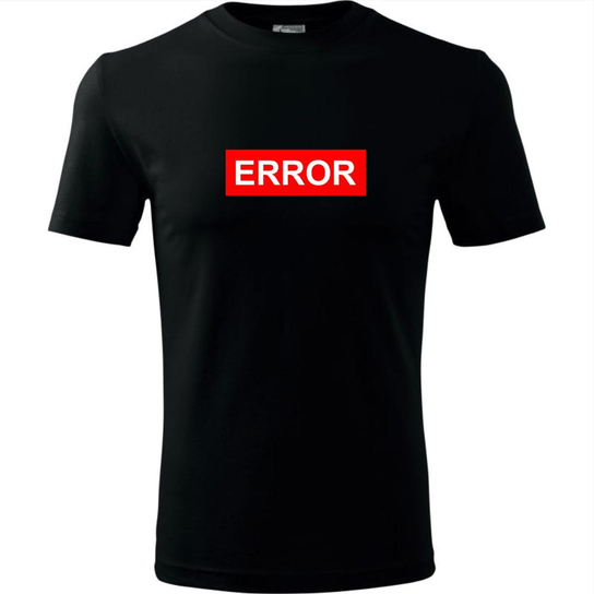 Męska Koszulka - Error Czarny L ESTAMPADO