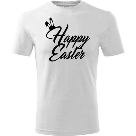 Męska Koszulka - Happy Easter Biały L ESTAMPADO