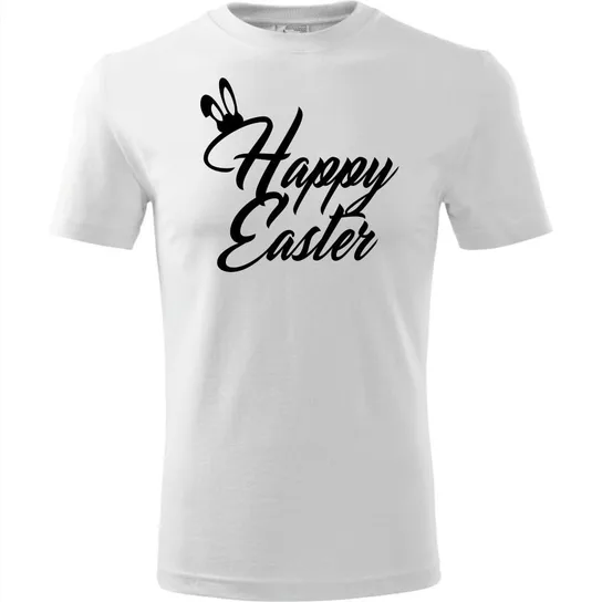 Męska Koszulka - Happy Easter Biały S ESTAMPADO