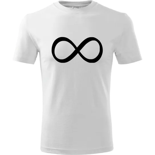 Męska Koszulka - Infinity Biały S ESTAMPADO