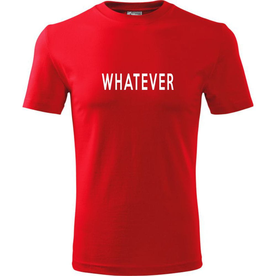 Męska Koszulka - Whatever Czerwony 3xl ESTAMPADO