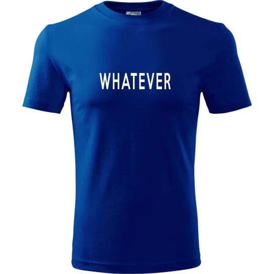 Męska Koszulka - Whatever Niebieski L ESTAMPADO