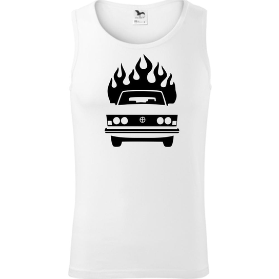 Męski Tank Top - Auto 01 Biały M ESTAMPADO