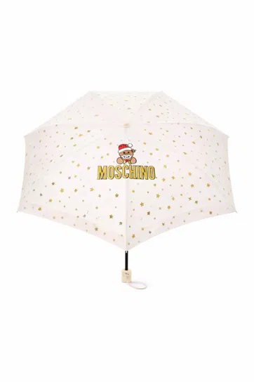 MOSCHINO PARASOLKA BEŻOWA SKŁADANA W GWIAZDKI I MISIA I4A Moschino