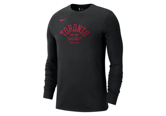 Nike Nba Toronto Raptors Courtside Element Long-Sleeve Tee Black Nike