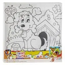 Obraz do pomalowania na płótnie 30x30cm Pies Grafix