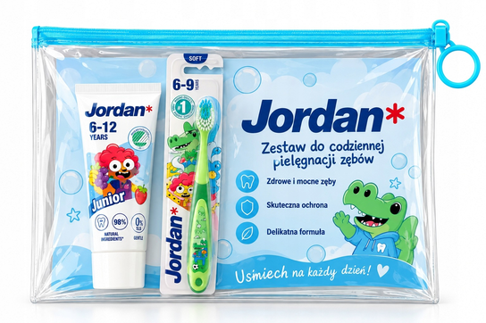 Orkla Jordan kosmetyczka Step 3 Szczoteczka + pasta do zębów 50 ml 6-12 ...