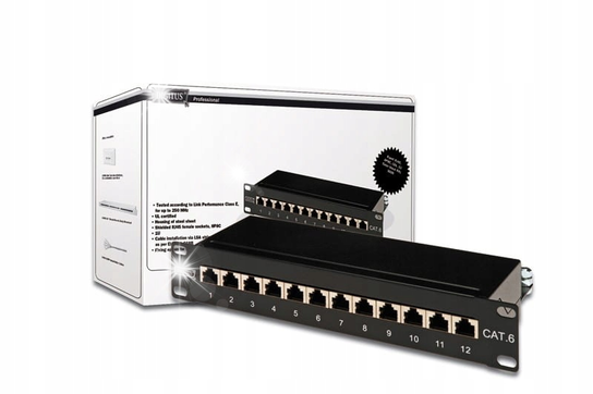 Patch panel patchpanel RACK 10'' kat6 12p FTP Zamiennik/inny