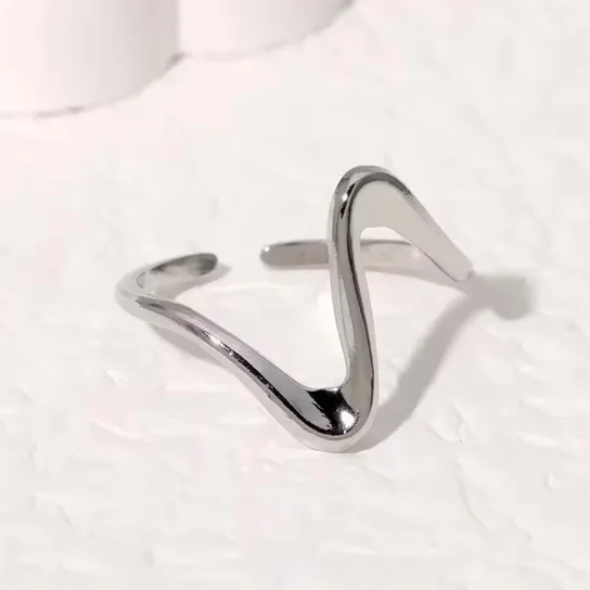 Pierścionek Velora Wave Silver Orvella