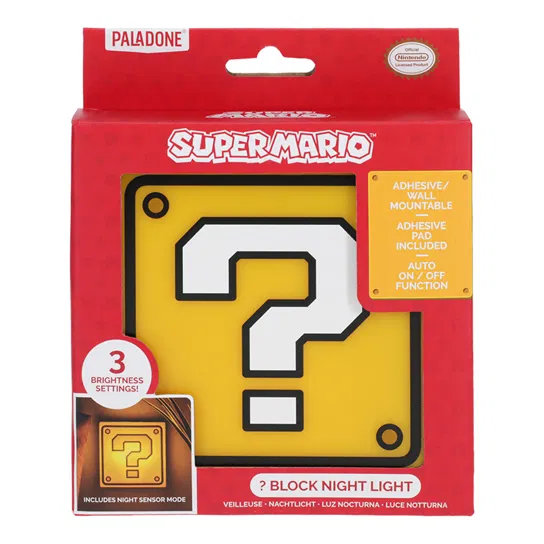 Question Block Lampka Ścienna Super Mario Paladone