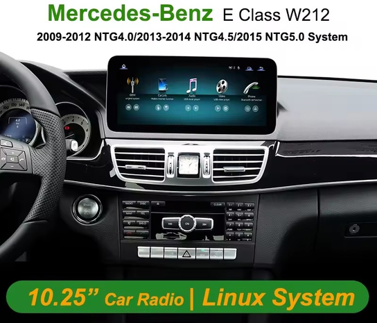 Radio Linux do Benz E-Class W212 2012-2015 Android Auto/Carplay Bluetooth Inna marka