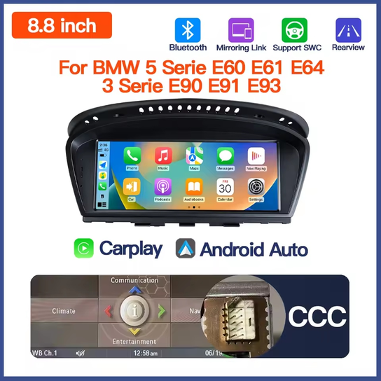 Radio Linux do BMW E60, E90 2004-2012 Android Auto/Carplay Bluetooth Inna marka