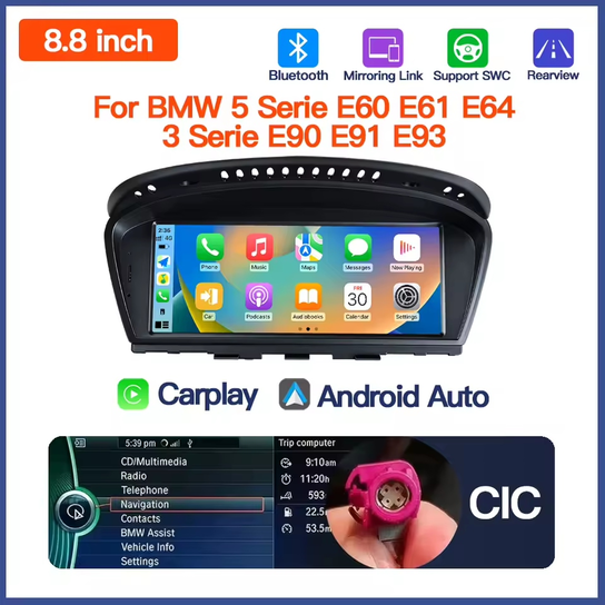 Radio Linux do BMW E60, E90 2004-2012 Android Auto/Carplay Bluetooth Inna marka