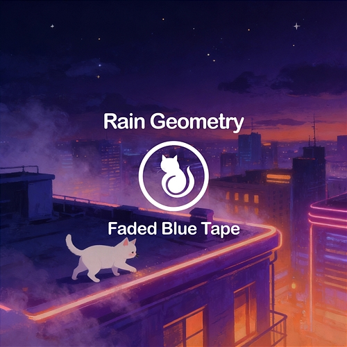 Rain Geometry Faded Blue Tape