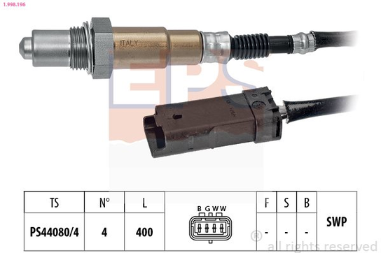 Sonda lambda EPS 1.998.196 EPS
