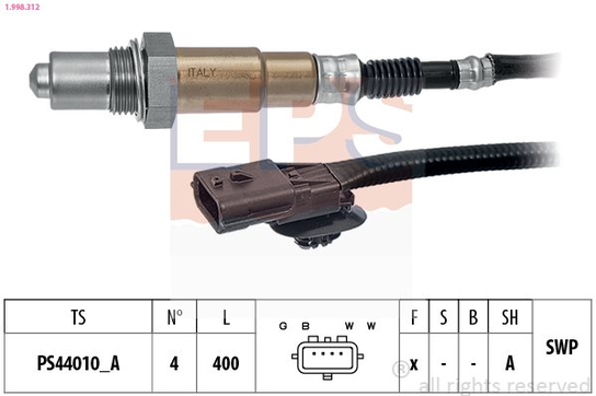 Sonda lambda EPS 1.998.312 EPS