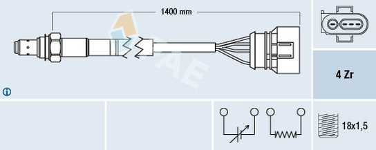Sonda lambda FAE 77461 FAE