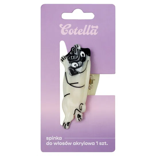 Spinka do włosów, Cotella, Happy Pug – 1 szt. Cotella