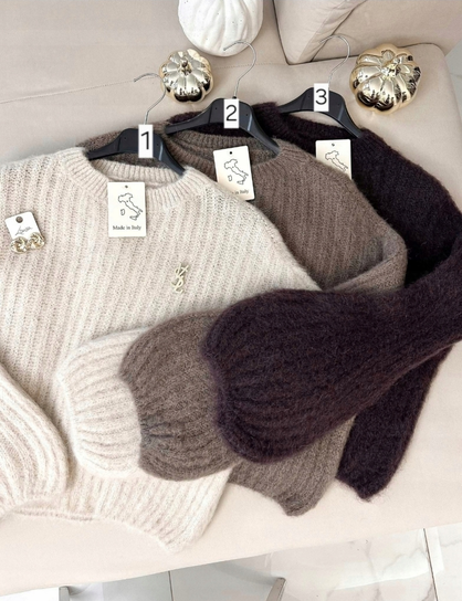 Sweter moher 60 % - rękaw dzwonek Inna marka