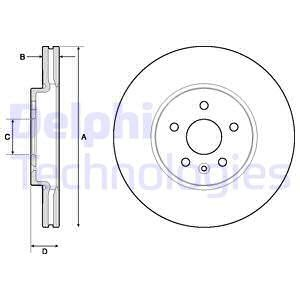 Tarcza hamulcowa DELPHI BG4710C Delphi