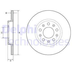 Tarcza hamulcowa DELPHI BG4960C Delphi