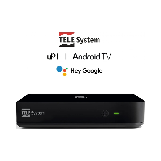 TELE System Box UP1 Dekoder DVB-T2 4K Android TV PILOT BT Asystent Google / Telesystem Telesystem