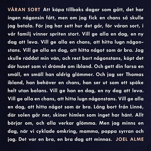 Våran sort Joel Alme