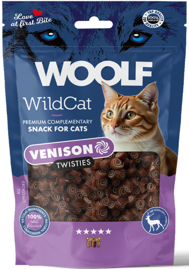 WOOLF Wildcat Twisties Venison 50g WOOLF