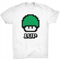 1 Up Grzyb Koszulka Mario Brothers Mushroom Luigi