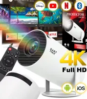 PROJEKTOR RZUTNIK HY300 PRO 2025 4K WIFI PRZENOŚNY ANDROID SMART TV FULL HD