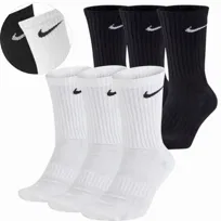 Nike Oryginalne Skarpety Skarpetki Wysokie 42-46 6 Par Białe I Czarne