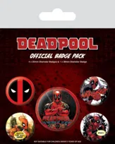 Zestaw 5 przypinek Deadpool Outta The Way odznaki przypinki piny 2,5-3,8 cm