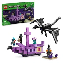 LEGO Minecraft, klocki, Smok Kresu i statek Kresu, 21264