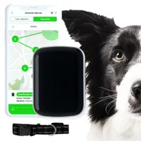 Locon Dog Wodoodporny Lokalizator GPS dla psa z wytrzymałą baterią i obrożą odblaskową